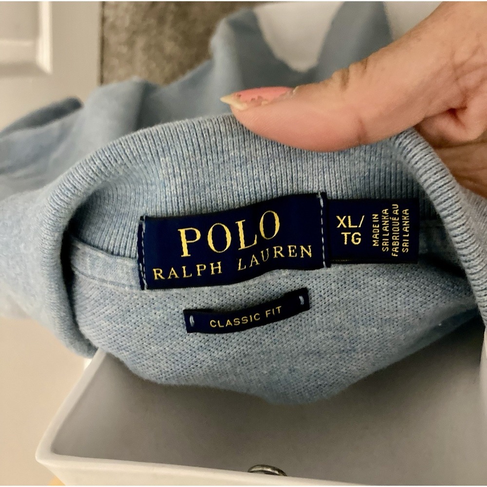 Polo‎ Ralph Lauren Light Blue Men’s Size XL Short Sleeve Classic Shirt Logo Pony - Picture 5 of 5
